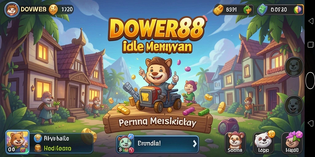 Screenshot utama DOWER88 menunjukkan gameplay santai dan strategi yang menarik.