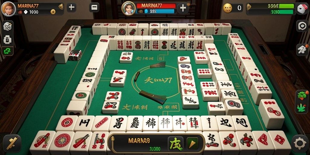 Tampilan gameplay menarik dari permainan Mahjong MARINA77.