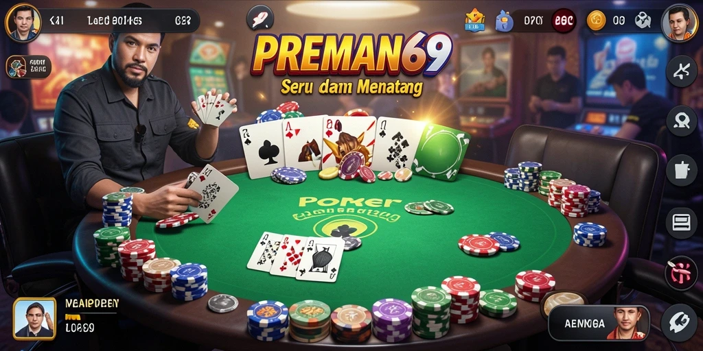 Tampilan gameplay seru dalam PREMAN69 dengan pemain bertanding.