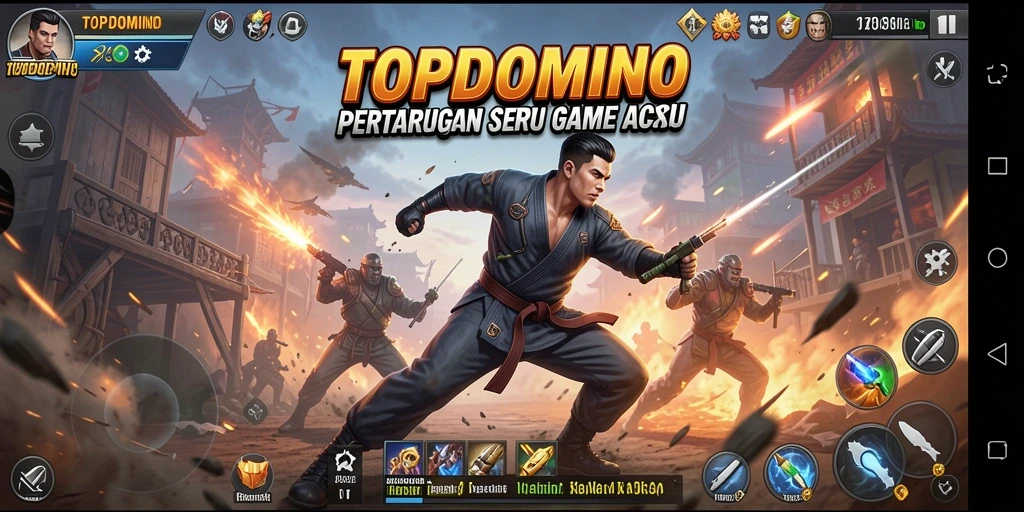 Tampilan keren dari gameplay <strong>TOPDOMINO</strong> yang menegangkan dan penuh aksi.