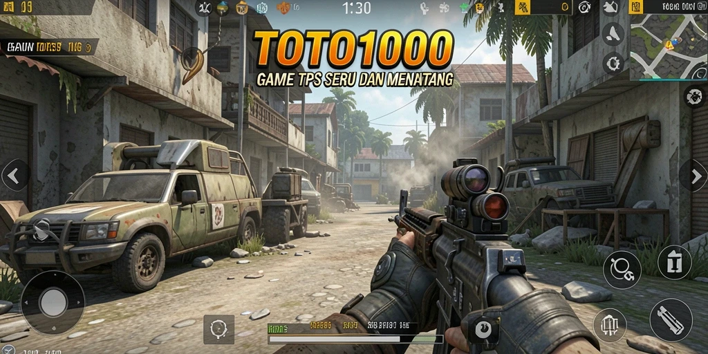 Tampilan gameplay seru dari game TPS TOTO1000.