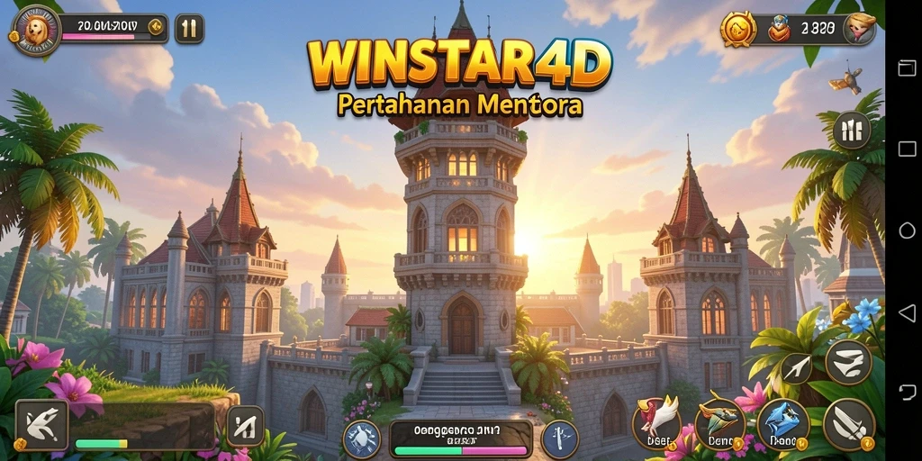 Gameplay seru dan menantang dalam WINSTAR4D Tower Defense.