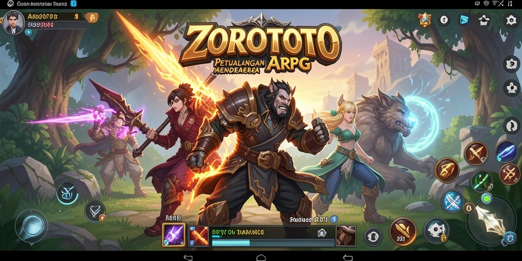 Tampilan gameplay ZOROTOTO yang penuh aksi dan petualangan seru.